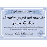 Regalos 15 - 30 &euro;: Diploma al mejor padre del mundo