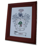 Regalos originales para Inauguraci�n de casa: Espejo grabado con escudo her�ldico