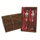 Regalos originales para Inauguraci�n de casa: Estuche dos copas de cava con dos escudos