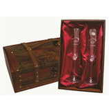 Regalos originales para Inauguraci�n de casa: Estuche con dos copas de cava grabadas