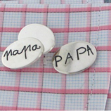 Regalos Joyas con nombre: Gemelos de plata ovalados