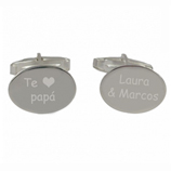 Regalos  para hombres: Gemelos de plata grabados diferentes