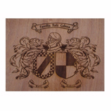 Regalos originales para Inauguraci�n de casa: Dos escudos grabados en madera