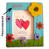 Marco flores mu�ecos personalizado
