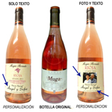 Regalos originales para Inauguraci�n de casa: Vino Muga Rosado personalizado