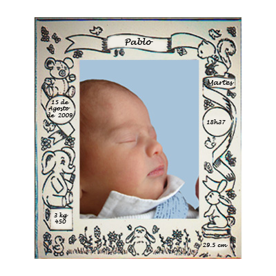 Regalos  31 - 60 &euro;: Cuadro de nacimiento personalizado