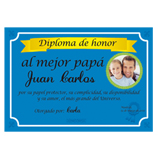 Regalos originales para Inauguraci�n de casa: Diploma para el mejor Padre con foto