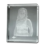 Regalos originales para Inauguraci�n de casa: Cristal con imagen grabada en el interior