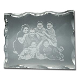 Regalos Cristales grabados: Cristal biselado con fotograf�a grabada
