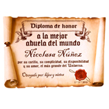 Regalos : Diploma pergamino a la mejor abuela