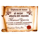 Regalos : Diploma pergamino al mejor abuelo