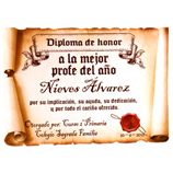 Regalos : Diploma pergamino al mejor profesor