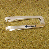 Regalos  para hombres: Pinza de billetes de plata personalizada
