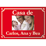Regalos originales para Inauguraci�n de casa: Placa de calle foto personalizada