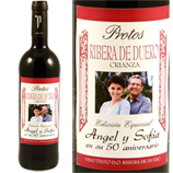 Regalos 15 - 30 &euro;: Vino Protos Crianza con etiqueta personalizada