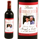 Regalos  para hombres: Vino Protos Reserva con etiqueta personalizada