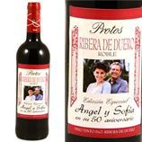 Regalos 15 - 30 &euro;: Vino Protos Roble con etiqueta personalizada