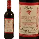 Regalos 15 - 30 &euro;: Vino Protos Roble personalizado con texto