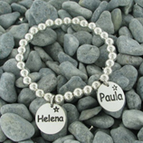 Regalos Cumplea�os para adolescentes: Pulsera bolitas plata personalizada