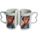 Regalos Cumplea�os para parejas: Taza doble cupido con foto