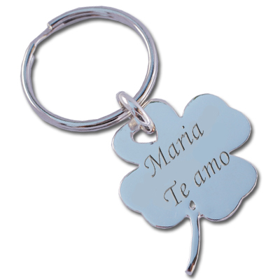 Llavero tr�bol grabado