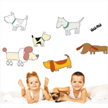 Regalos originales para Inauguraci�n de casa: Vinilo adhesivo 'Perritos variados'