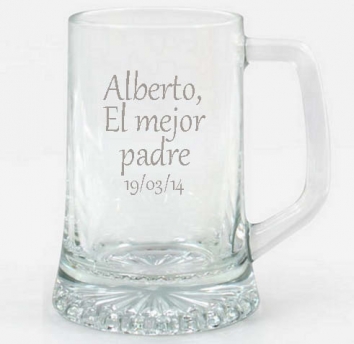 Regalos con nombre: Jarra de cerveza grabada Regalos con nombre: Jarra de cerveza grabada
