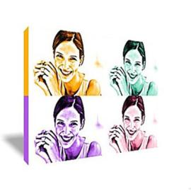 Cuadro Pop Art monocromado apaisado