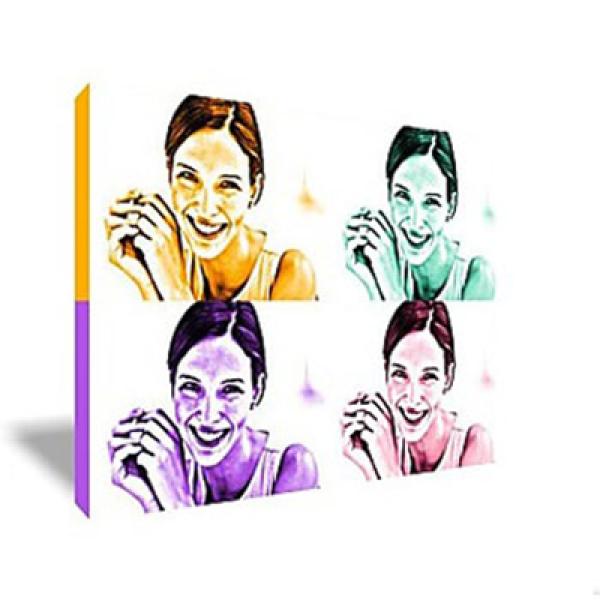 Cuadro Pop Art monocromado apaisado