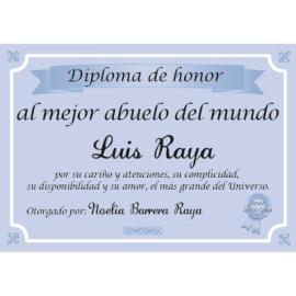 Diploma al mejor abuelo del mundo