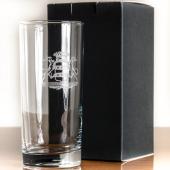Vaso alto de whisky grabado con escudo