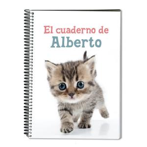 Cuaderno gatito personalizado