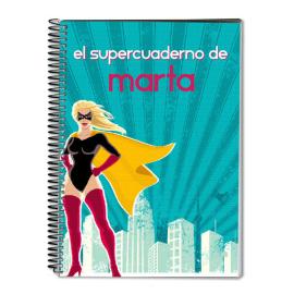 Cuaderno Superheroína personalizado