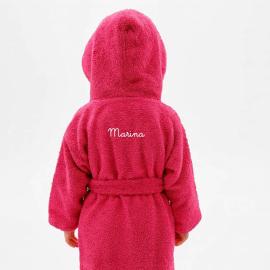 Albornoz infantil bordado con capucha
