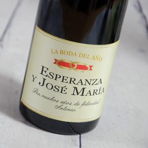 Botella de vino Boda personalizada