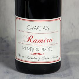 Botella de vino 'Gracias Profe'