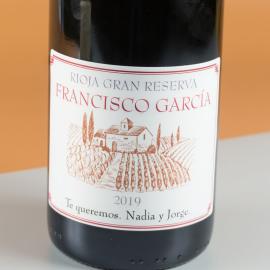 Botella de vino tradicional personalizada Botella de vino tradicional personalizada