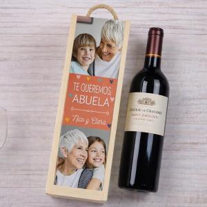 Caja botella de vino personalizada con fotos