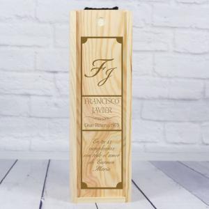 Caja de botella de vino para cumpleaños