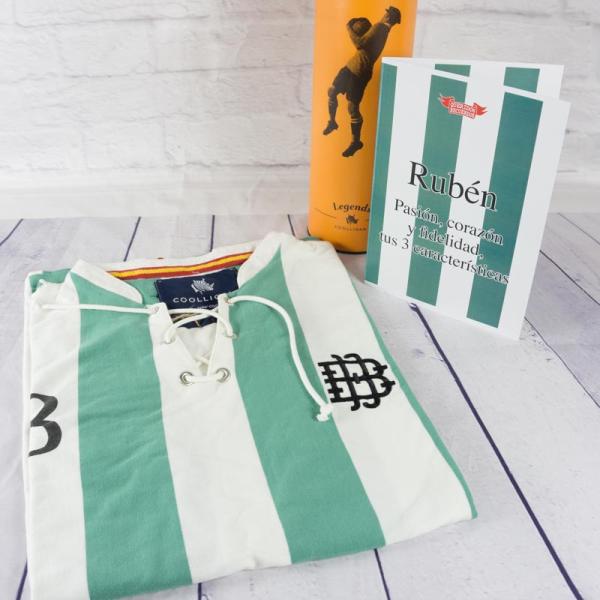 Camiseta Verdiblanco con tarjeta personalizada