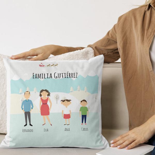 Cojín Familia Molona personalizado