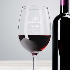 Copa de vino regalo para jubilación