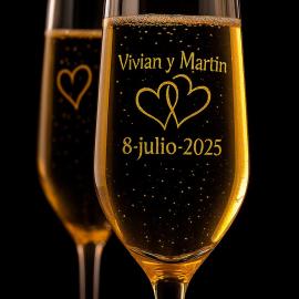 Copas de cava para parejas