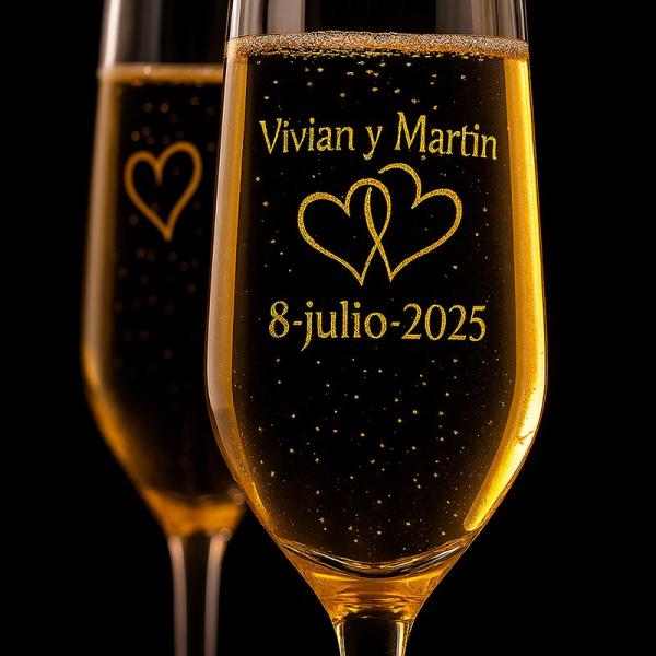 Copas de cava para parejas