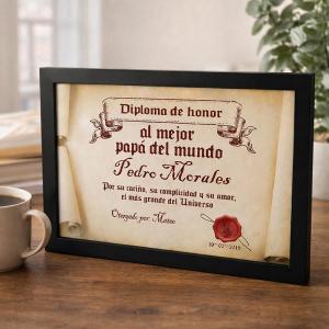 Diploma pergamino al mejor padre
