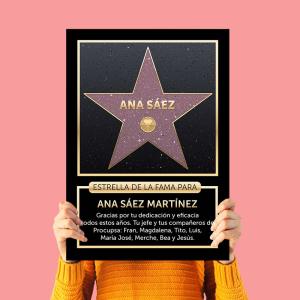 Estrella de la fama personalizada