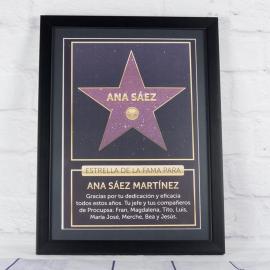 Estrella de la fama personalizada con marco