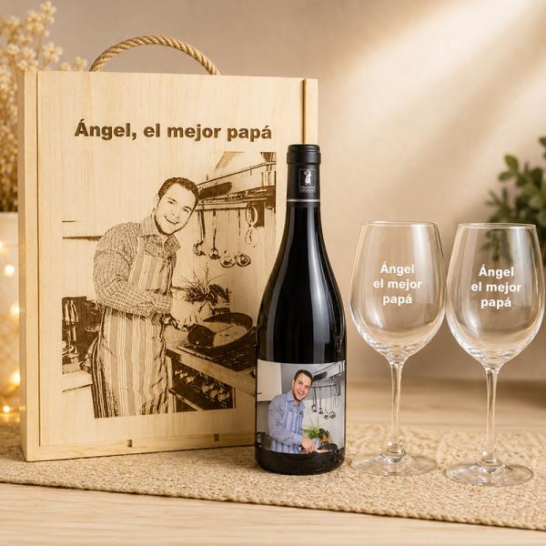 Kit personalizado con foto grabada