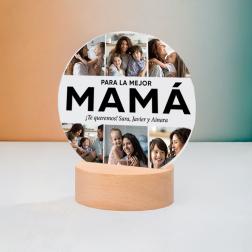 Lámpara LED Personalizada MAMÁ collage