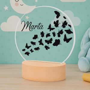 Lámpara personalizada con mariposas 